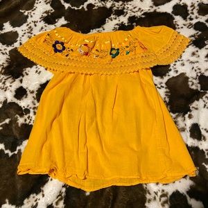 authentic Mexican floral embroidered blouse